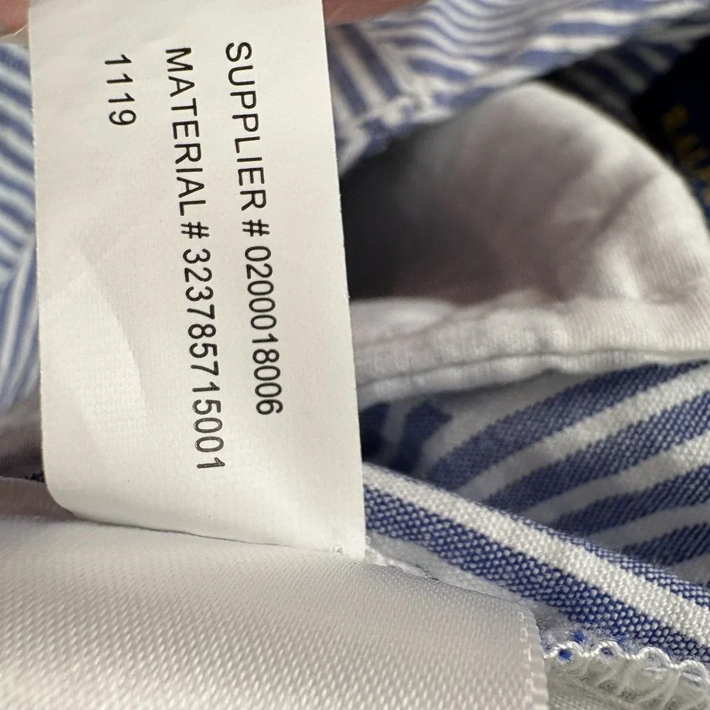 Polo Ralph‎ Lauren Bermuda Shorts Girls 10 Blue White Stretch Classic Resort